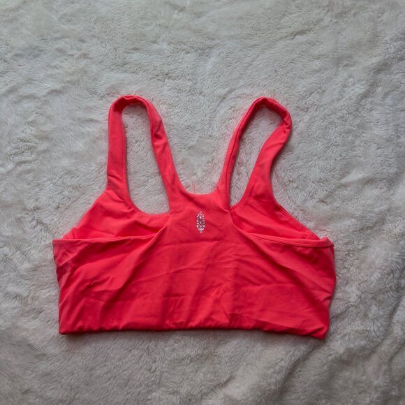 NWT Free People FP Movement Neon Coral Sports Bra – Women's Medium - Picture 9 of 9